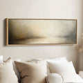 Abstract Beige Oil Painting Horizontal Wall Art