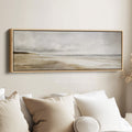 Watercolour Beach Long Narrow Large Canvas Wall Art