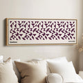 Panoramic Wall Decor Purple Bauhaus Framed Canvas