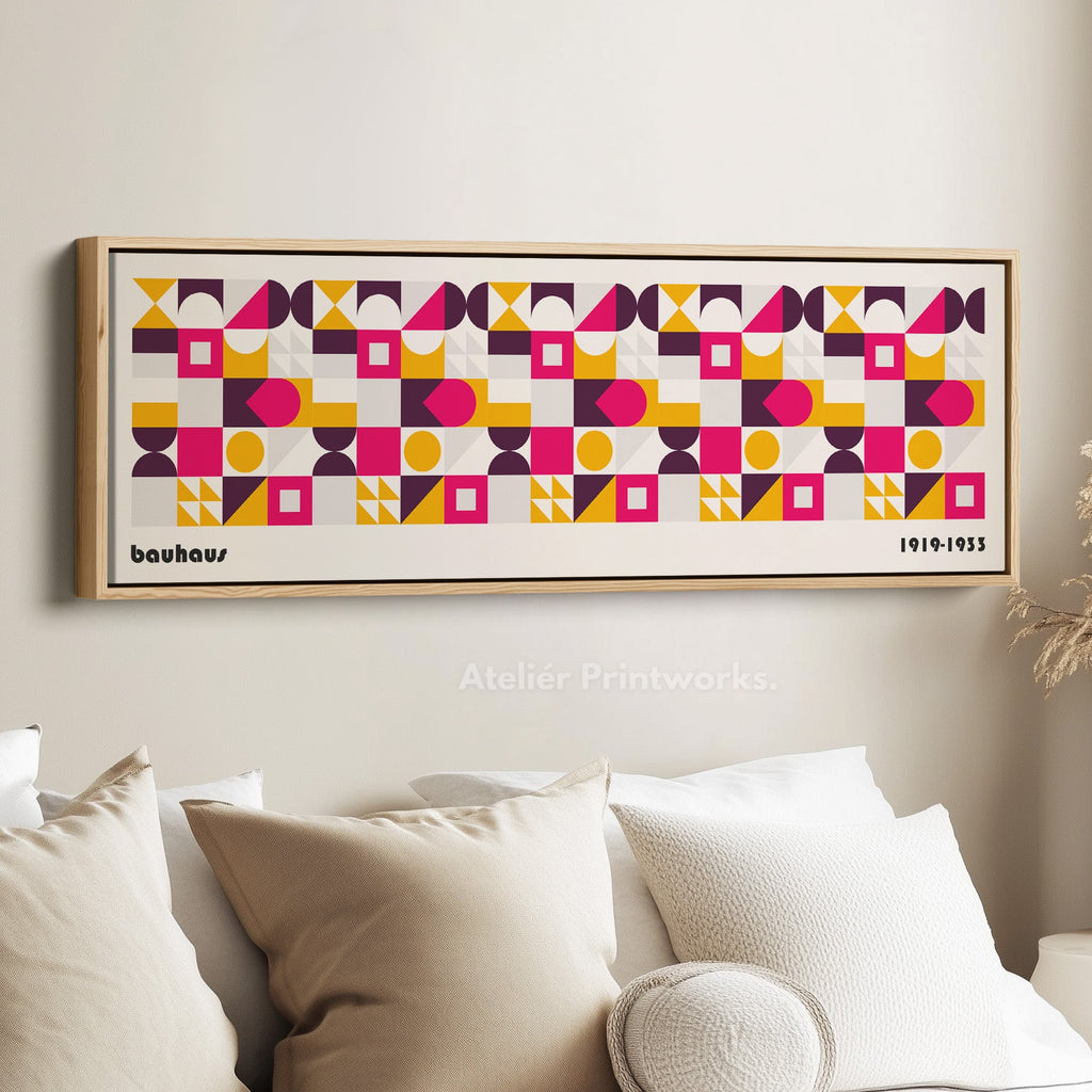 Panoramic Wall Art Canvas Bauhaus Large Framed