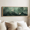 Dense Tropical Leaves And Blossoms Large Wall Art Panoramic Canvas Kitchen