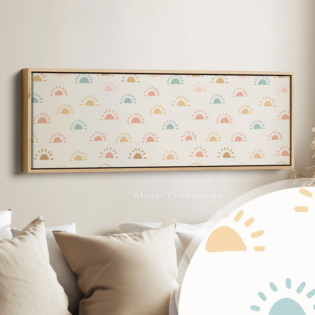Long Skinny Kids Room Wall Decor Sun Doodle