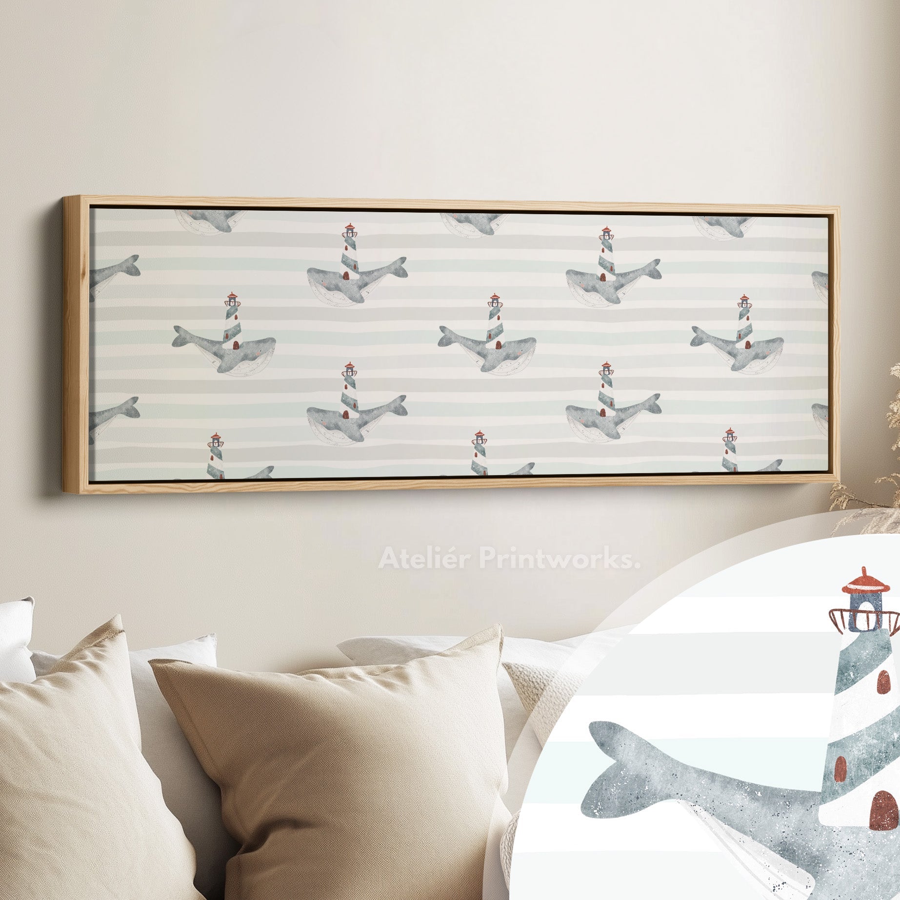 Horizontal Nursery Kids Room Wall Art