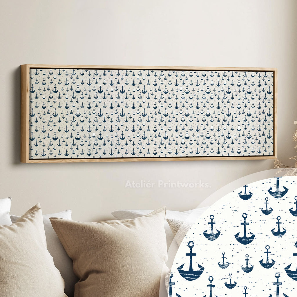 Nautical Anchor Slim Horizontal Wall Art