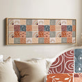 Horizontal Wall Art Muted Boho Pattern