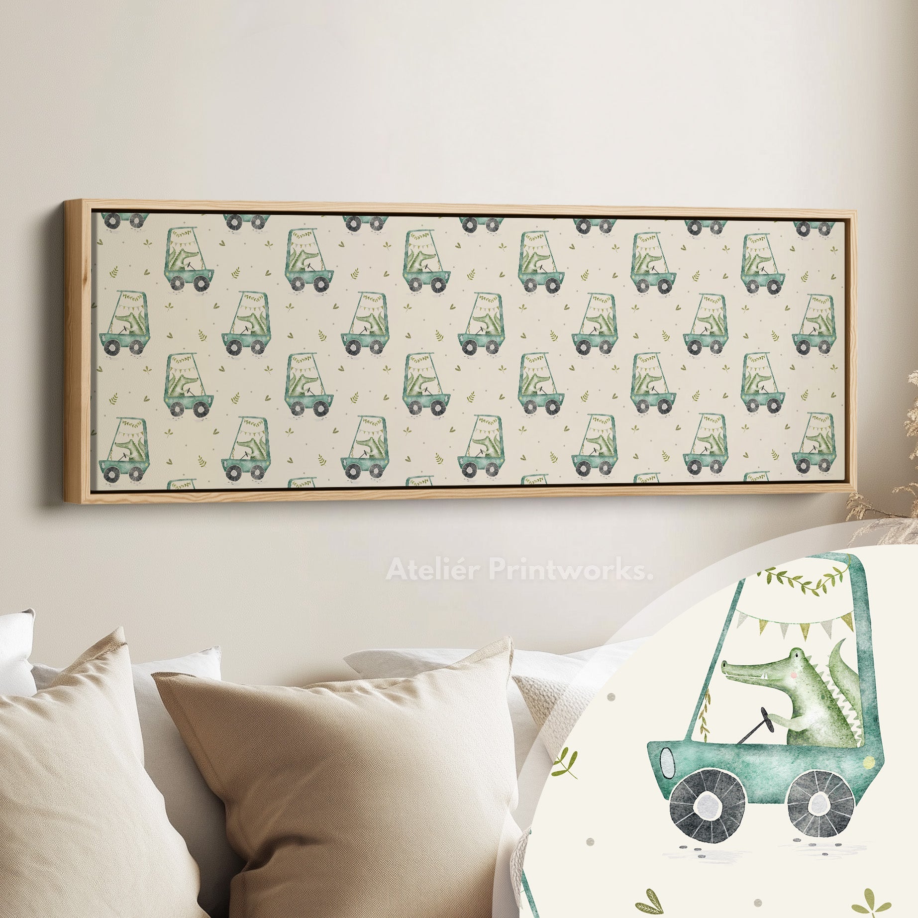 Cute Croc Kids Slim Narrow Wall Decor