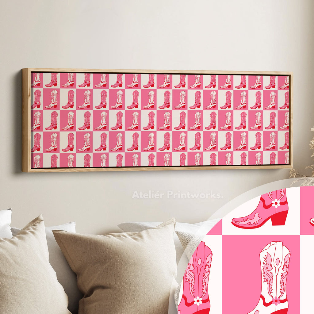Cowgirl Boots Long Narrow Wall Art