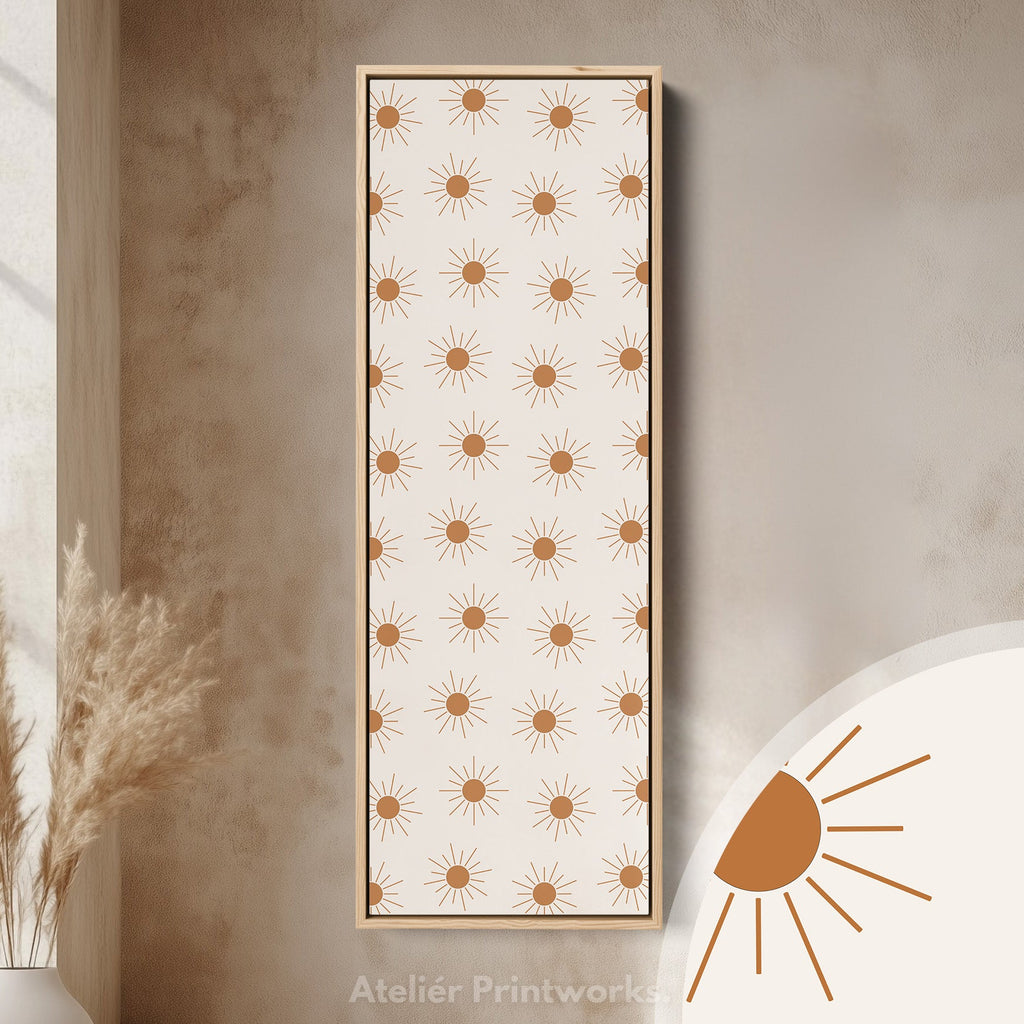 Vertical Long Wall Art Boho Sun Wall Art