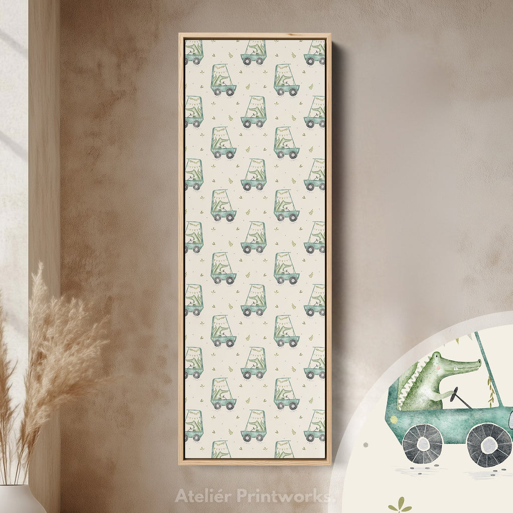 Kids Room Crocodile Long Narrow Vertical Wall Art