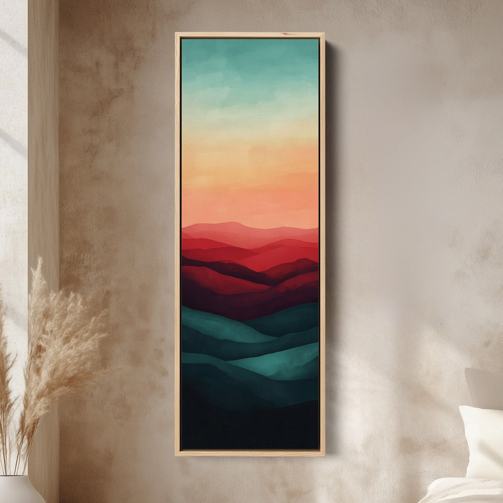 Minimalist Sunset Vertical Long Wall Art