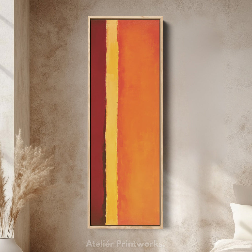Orange Abstract Long Vertical Large Canvas Wall Decor
