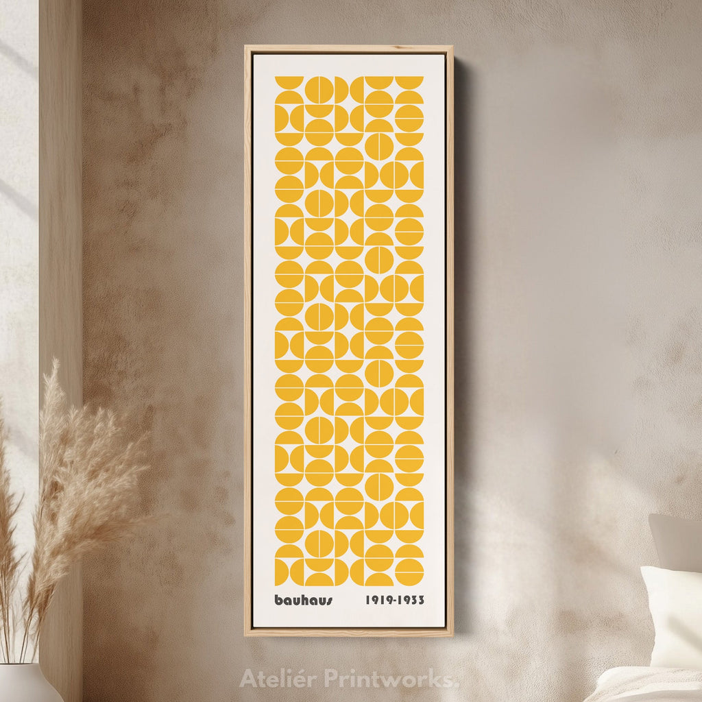Yellow Bauhaus Vertical Retro Wall Decor