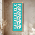 Blue Mid Century Bauhaus Vertical Long Canvas Wall Art