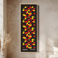 Black Long Vertical Mid Century Bauhaus Wall Art