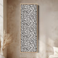 Memphis Retro Geometric Vertical Framed Canvas Wall Art for Bedroom or Living Room