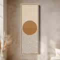Sunrise Over Waves Minimalist Vertical Wall Canvas for Bedroom or Meditation Space