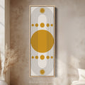 Colorful Bauhaus Circles Vertical Framed Canvas Wall Art for Living Room or Hallway