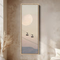 Tall Canvas Wall Art Cable Cars Long Vertical Canvas For Hallway