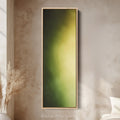 Thin Wall Art Green Yellow Gradient Vertical Canvas For Hallway