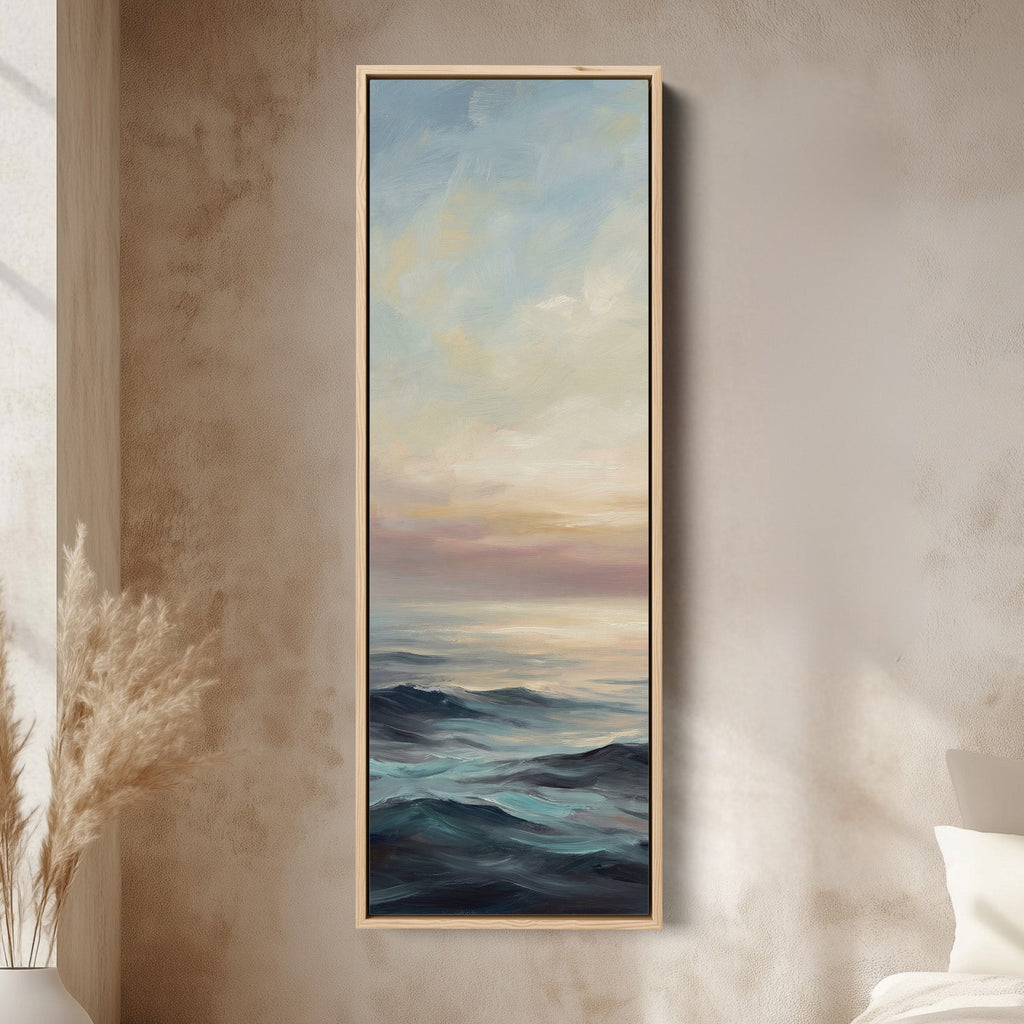 Abstract Sea And Sky Wide Canvas Vertical Canvas Print Office