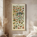 Adolphe Millot Vertical Wall Art Vintage Fruit Botanical Chart Tall Canvas For Kitchen