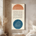 Vertical Wall Art Abstract Circles Dots Tall Canvas For Living Room