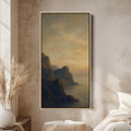 Large Vertical Wall Art Portrait Wall Art Rocky Coast Birds At Dusk For Hallway
