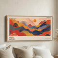Yayoi Kusama Wide Framed Canvas Abstract Rolling Hills Landscape Oversized Wall Decor For Living Room