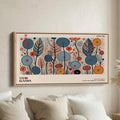 Yayoi Kusama Large Wall Art Stylised Floral Garden Pattern Oversized Wall Decor For Hallway
