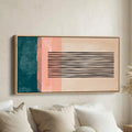 Wide Wall Art Abstract Bands Horizontal Canvas Print For Office