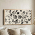 Wide Wall Art Overhead Dinner Table Scene Statement Wall Decor For Dining Room