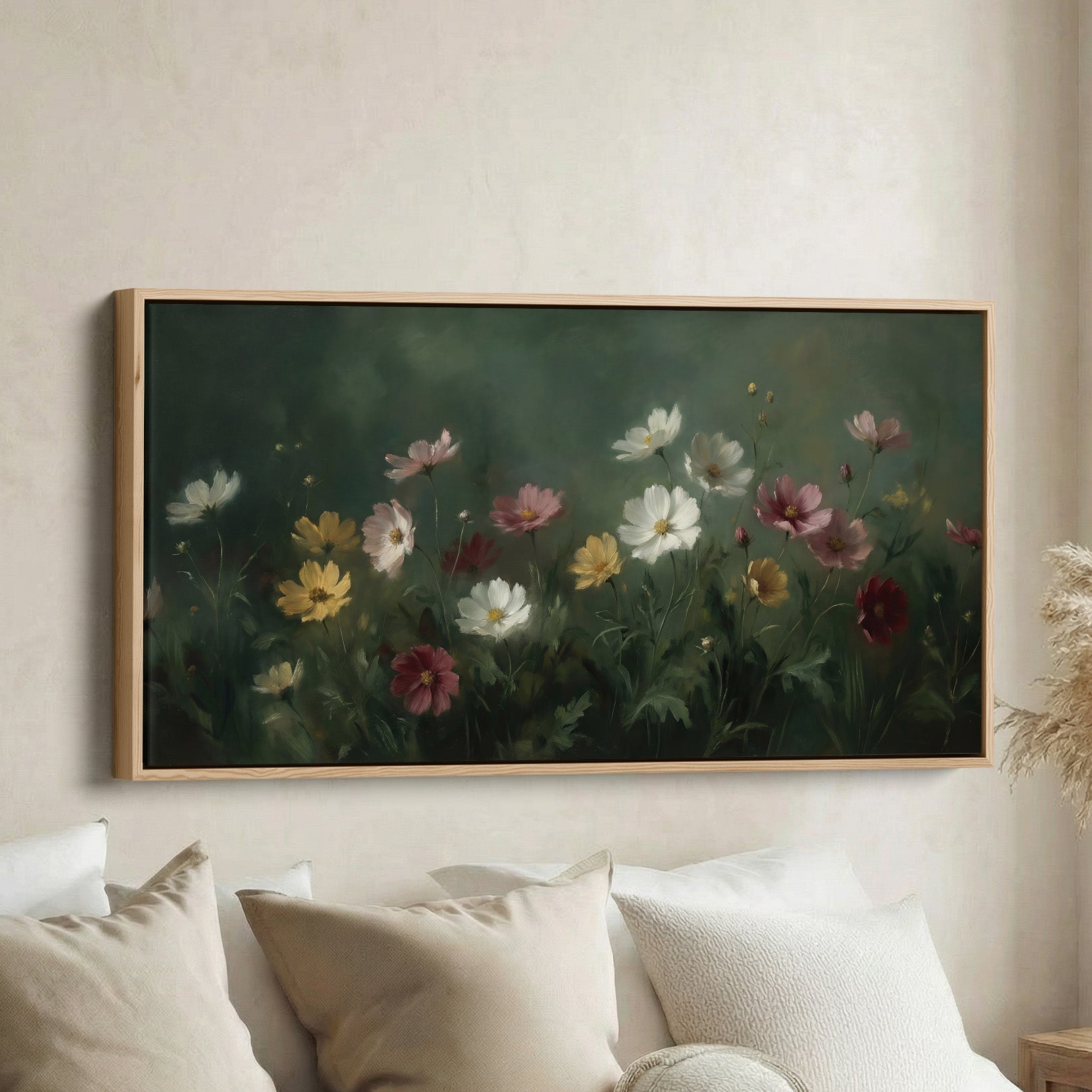 Vintage Wall Art Flowers Oversized Wall Decor For Office