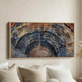 Tree Rings Wide Framed Canvas Extra Wide Canvas Office