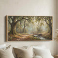 Forest Bridge Wide Framed Canvas Oversized Wall Decor For Living Room