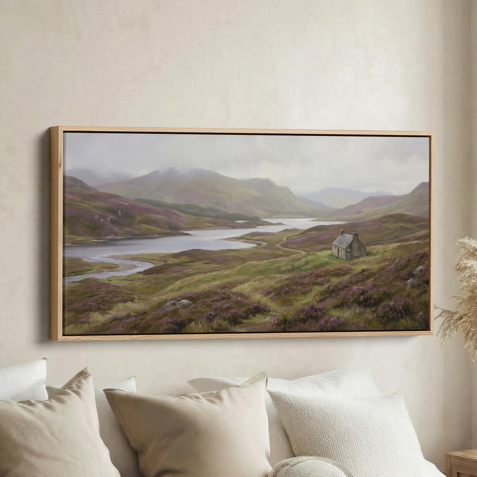 Cottage By Loch long wall art Statement Wall Decor Living Room