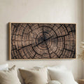 Cracked Tree Stump Panoramic Wall Art Oversized Wall Decor For Office