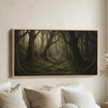 Misty Forest Path Horizontal Wall Art Statement Wall Decor For Hallway