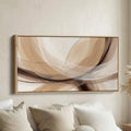 Neutral Arcs Wide Canvas Statement Wall Decor For Living Room