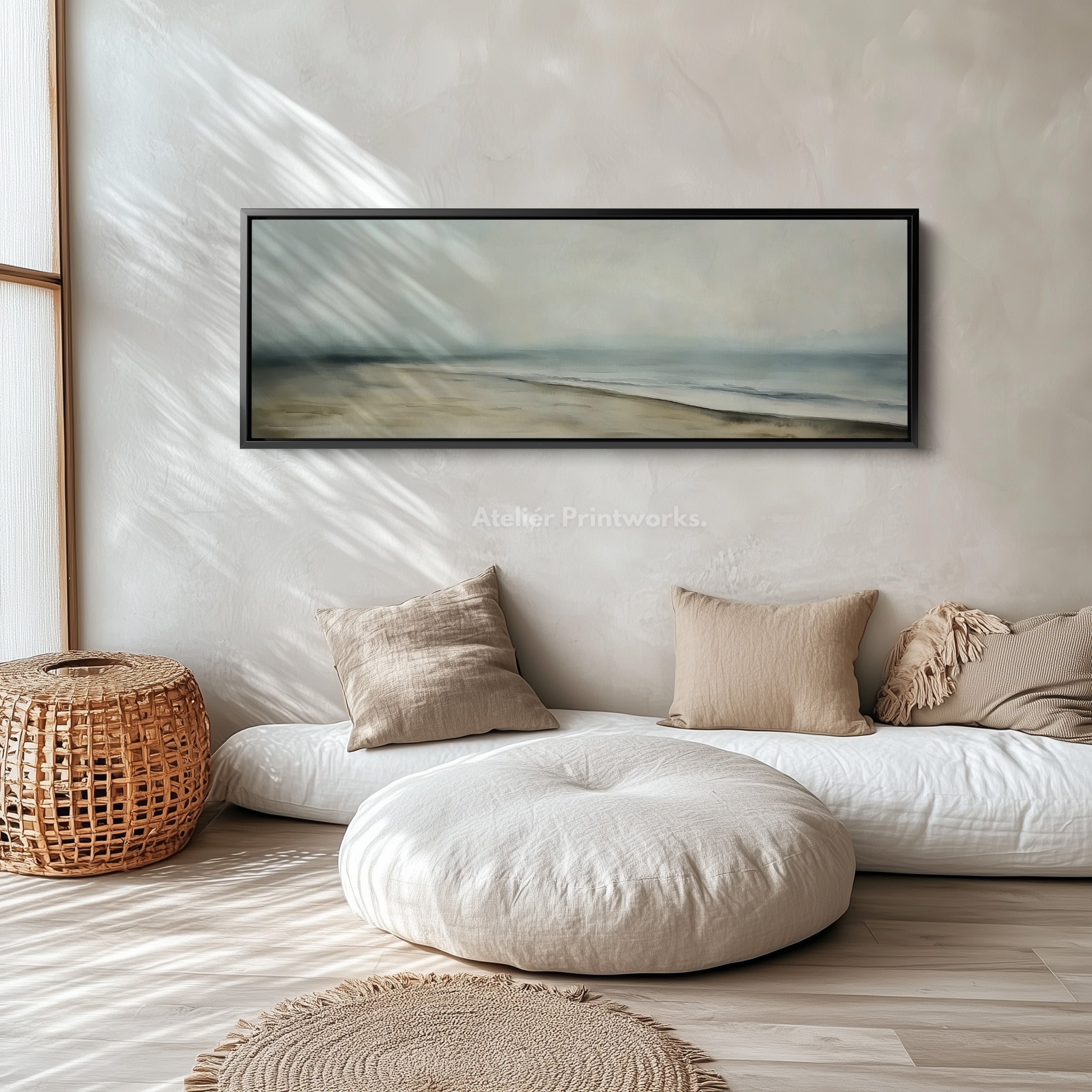 Abstract Beach Seascape Long Horizontal Wall Art