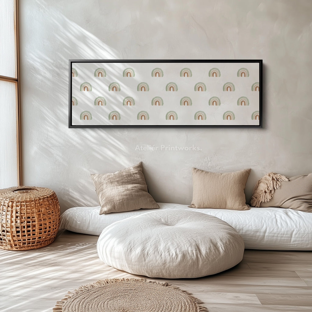 Boho Rainbows Long Narrow Nursery Kids Wall Decor