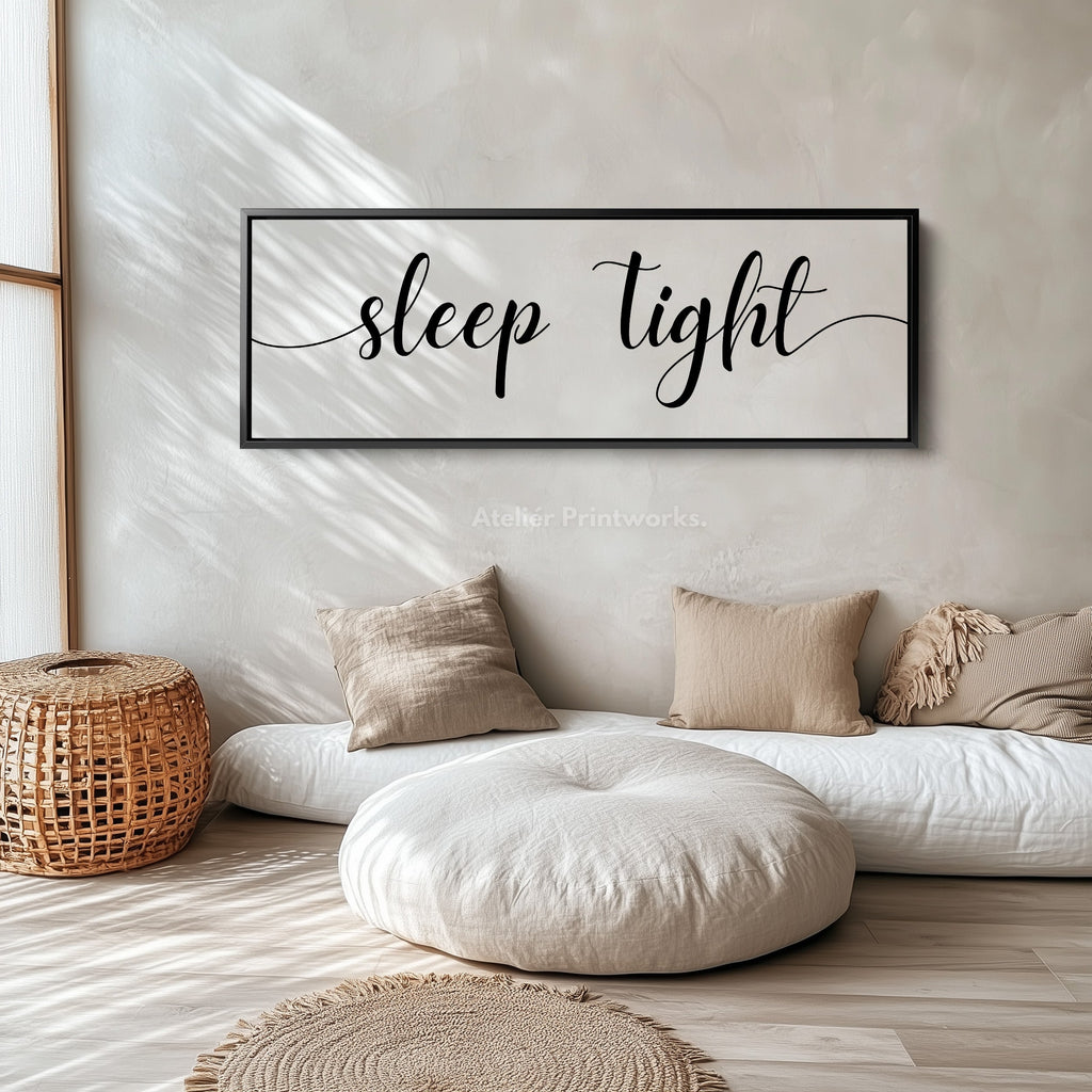 Above Bed Wall Art Long Panoramic  'Sleep Tight'
