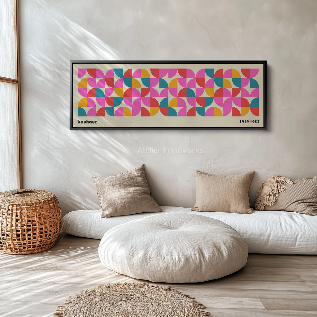 Panoramic Living Room Bauhaus Beige Wall Art