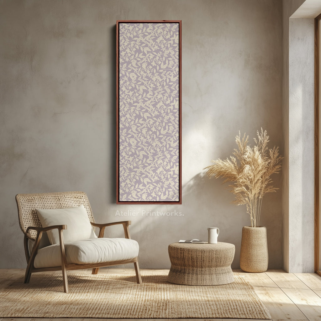 Botanical Beige & Purple Floral Framed Floral Wall Art
