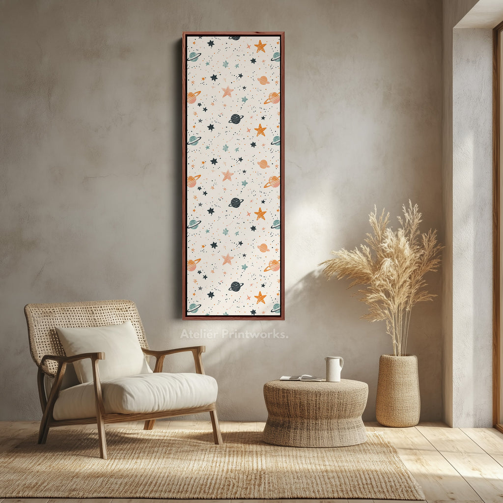 Vertical Kids Room Wall Decor Planets & Stars