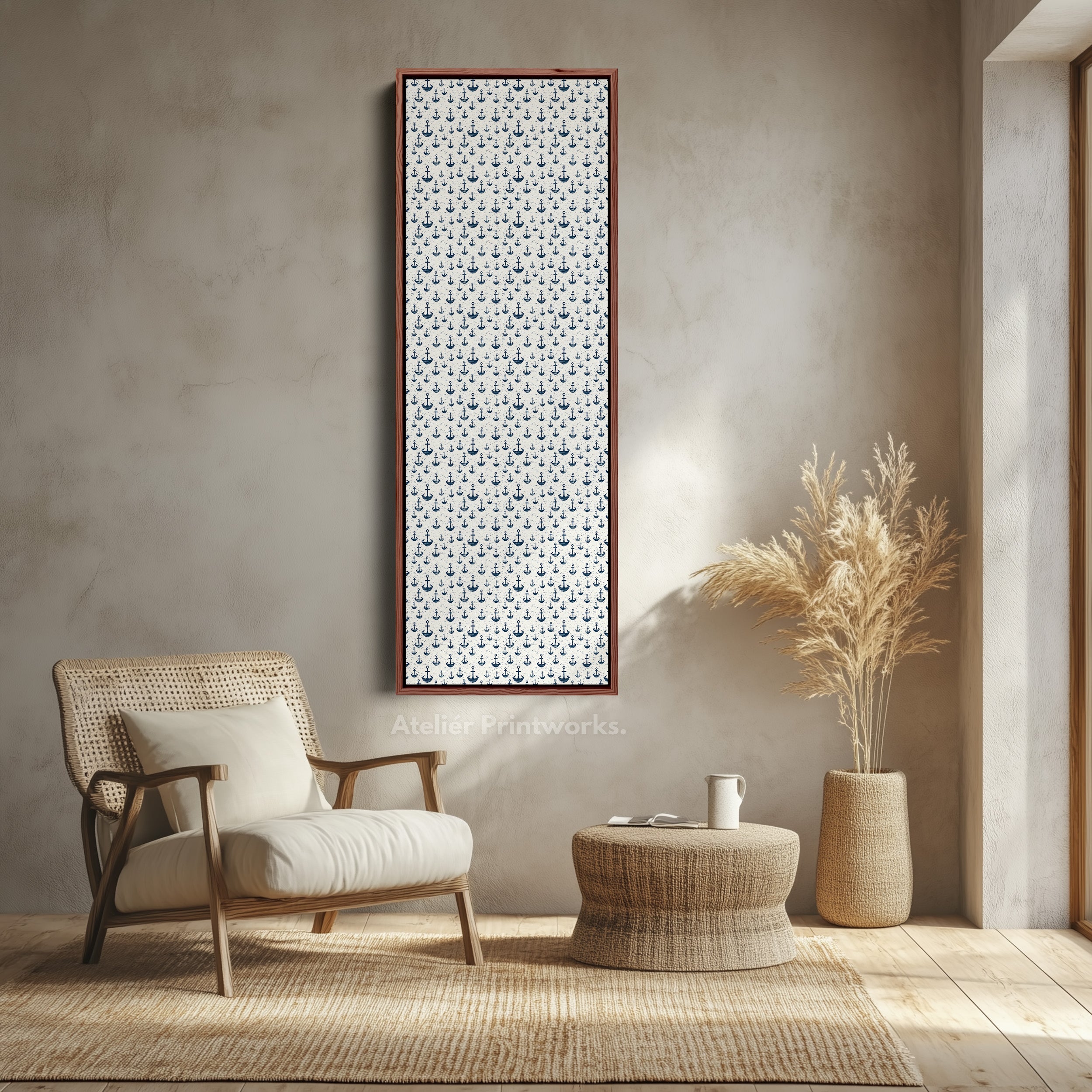 Nautical Theme Long Vertical Wall Decor Anchors
