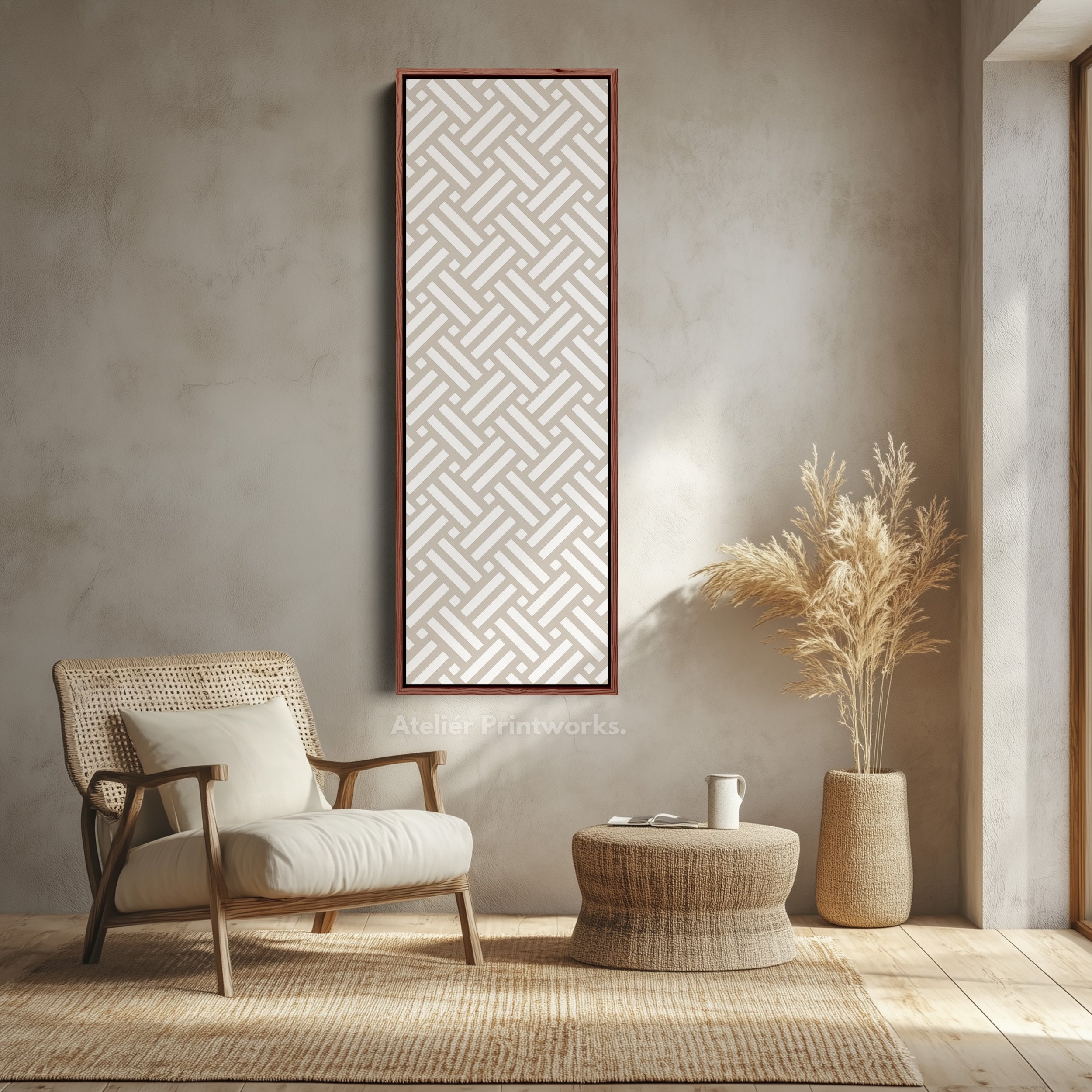 Vertical Tall Narrow Wall Art Modern Abstract