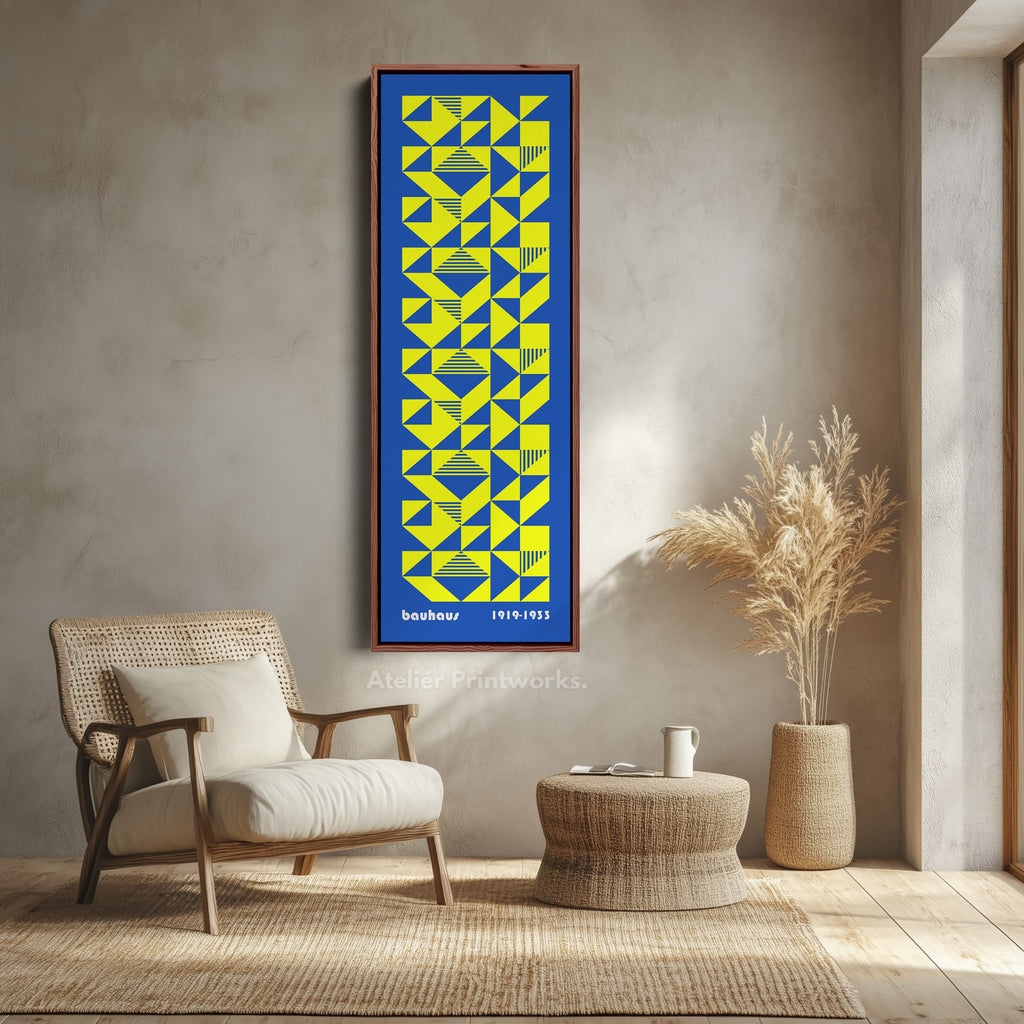 Bedroom Wall Art Vertical Geometric Bauhaus