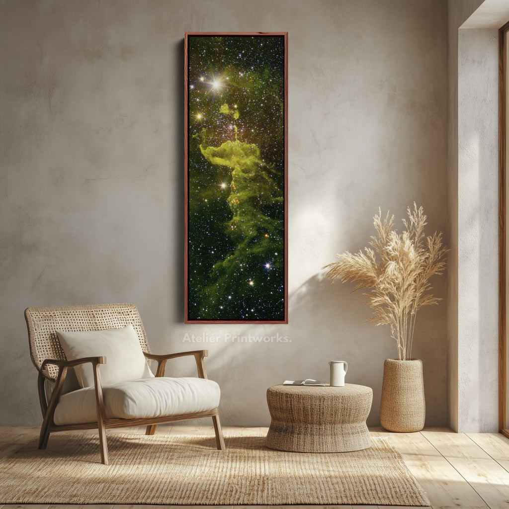 Large Framed Canvas Vertical Wall Art Nebula Hubble