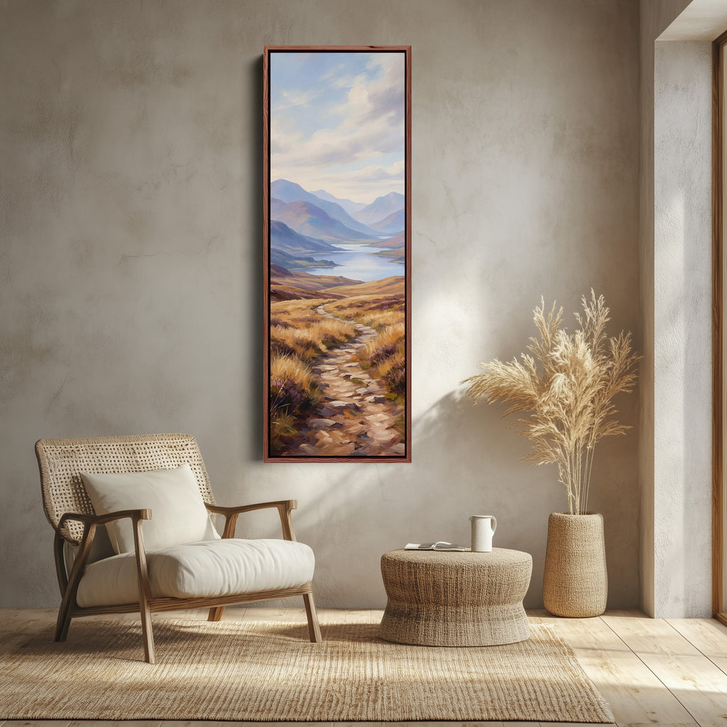 Wide Framed Canvas Highland Lake Valley Extra Wide Canvas For Kitchen
