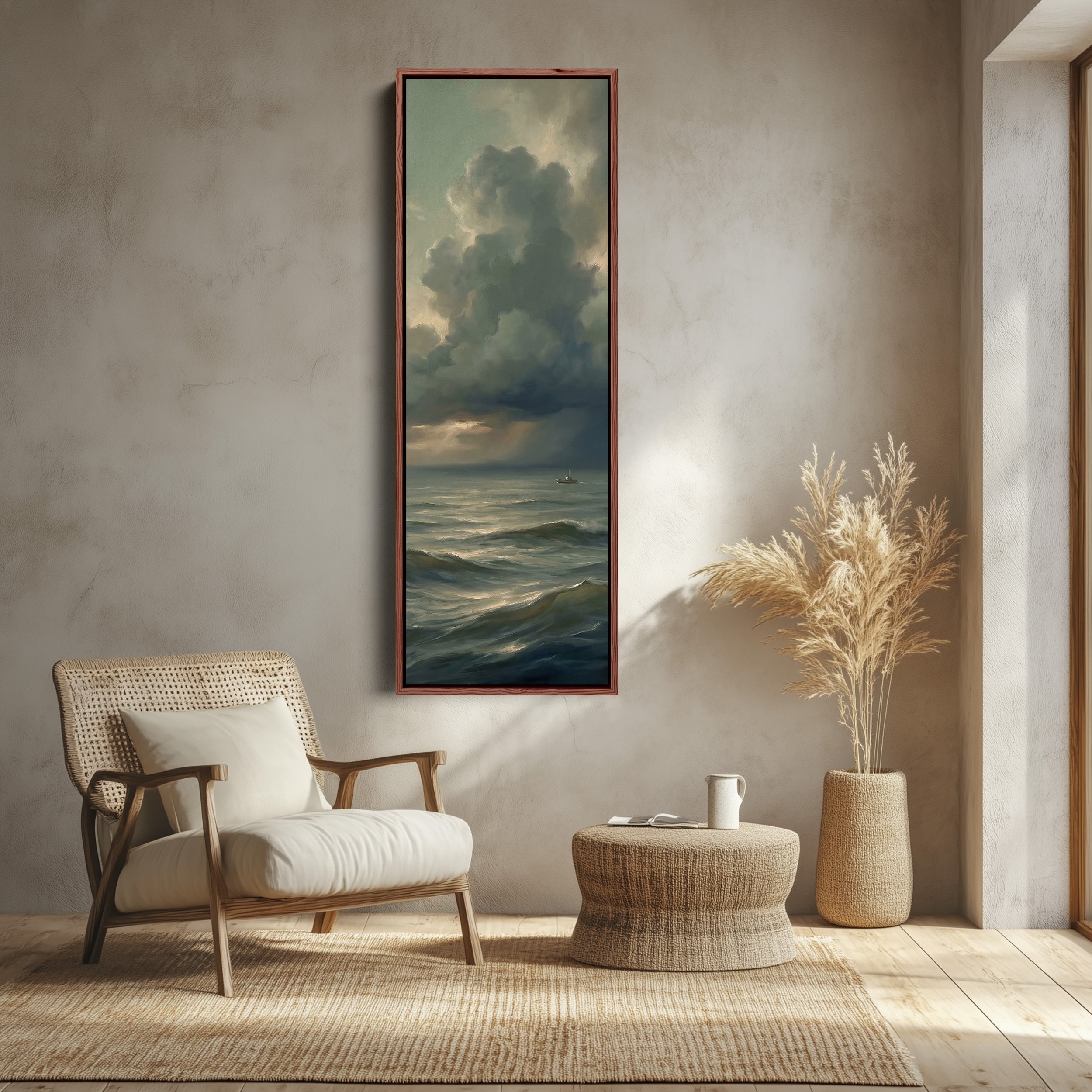 Storm Clouds Wide Framed Canvas Statement Wall Decor Office